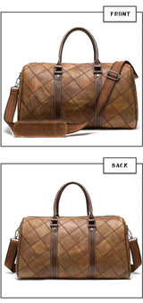 WESTAL Men's Travel Bags Hand Luggage Genuine Leather Duffle Bags Leather Luggage Travel Bag Suitcases Handbags big/Weekend Bag