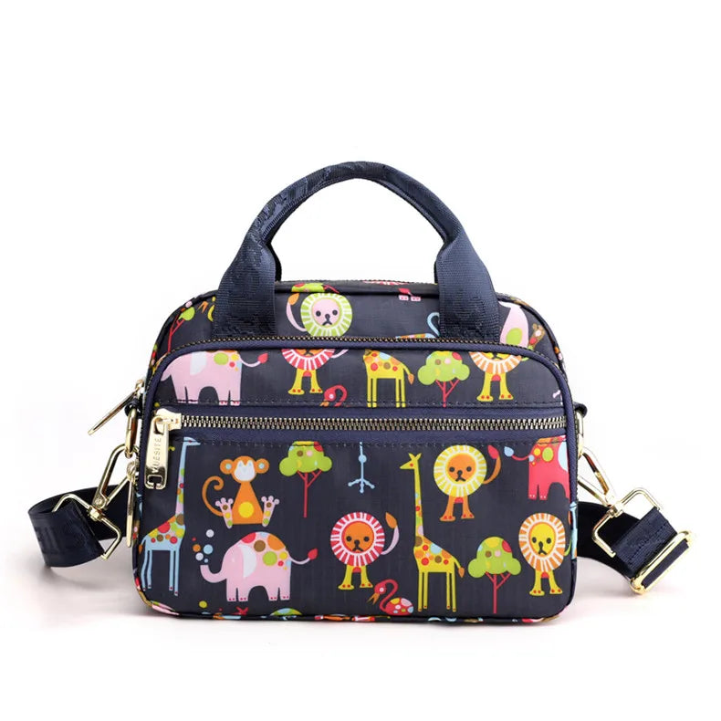 Women's Floral Nylon Crossbody Shoulder Bag