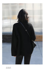 Women's Relaxed Mock Neck Knit Sweater
