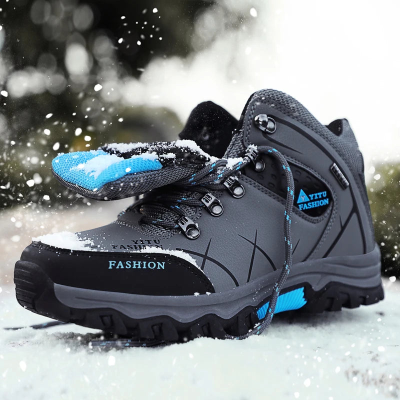 Waterproof Winter Leather Hiking Boots