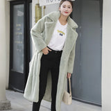 Luxury Faux Rabbit Fur Winter Overcoat