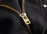 2026 Korean Fashion Red Plaid Patchwork Punk Rivet Men Slim Jeans Trousers Skull Letters Print Hip Hop Chain Denim Pants Spodnie