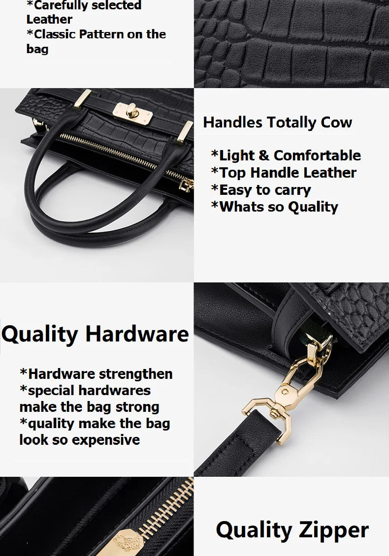 Hot ZOOLER Fashion Woman Bag Full Genuine Leather Shoulder Bags for Businesswomen Real Cow Handbags Purses Bolsa Feminina #wg383