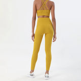 Women's Yoga Set with Sports Bra & High-Waist Leggings