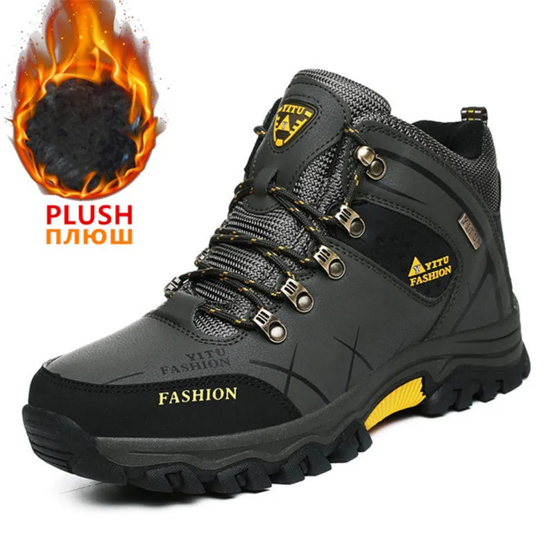 Waterproof Winter Leather Hiking Boots
