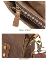 Vintage Leather + Canvas men briefcase Business bag Portfolio men office bag male canvas briefcase attache case document tote