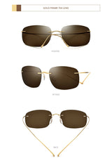 FONEX Titanium Rimless Polarized Sunglasses – Ultralight