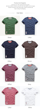 Men's T-Shirt Cotton Solid Color T Shirt Men Casual O-Neck Basic T-Shirt Male High Quality Classical Tops