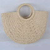 Women's Handmade Straw Tote Bag – Bohemian Beach Weave