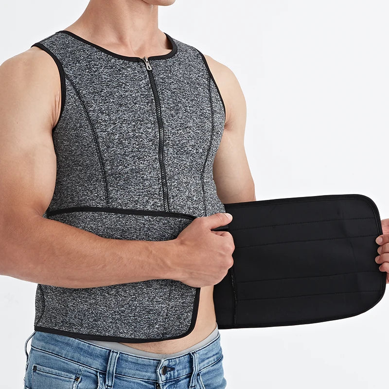 Men Body Shaper Waist Trainer Sauna Suit Sweat Vest Slimming Underwear Weight Loss Shirt Fat Burner Workout Tank Tops Shapewear