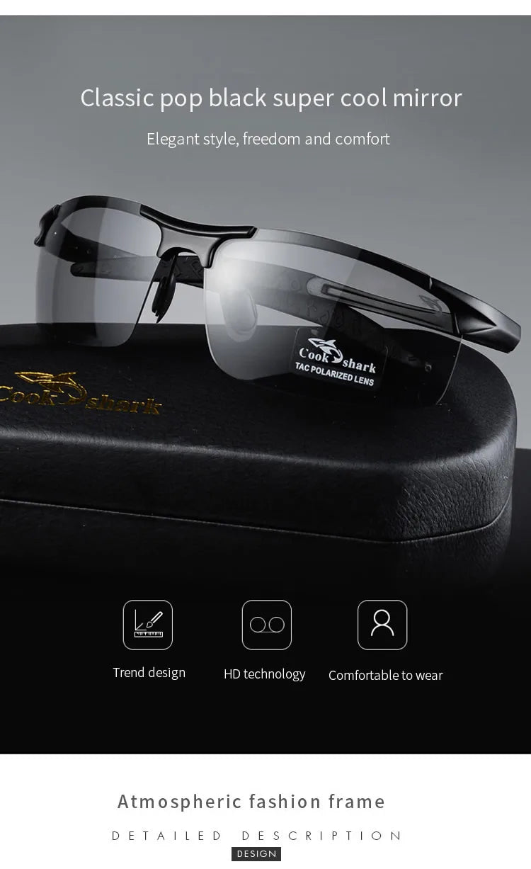 Cook Shark Polarized Aluminium Sunglasses for Men