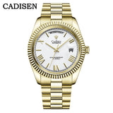 CADISEN Men's Mechanical Watches Luxury Meteorite Dial Automatic Watch For Men Week 100M Japan MIYOTA 8285 Movement Clock Man