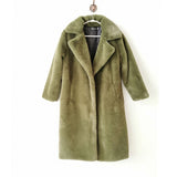 Luxury Faux Rabbit Fur Winter Overcoat