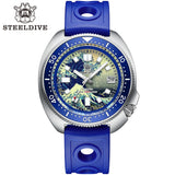 STEELDIVE SD1970J Kanagawa Turtle Full Luminous Dial Ceramic Bezel NH35 AutomaticSTEELDIVE Offical Store Mens Dive Watch