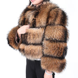 Luxury Women’s Real Raccoon & Fox Fur Jacket | Premium Winter Outerwear