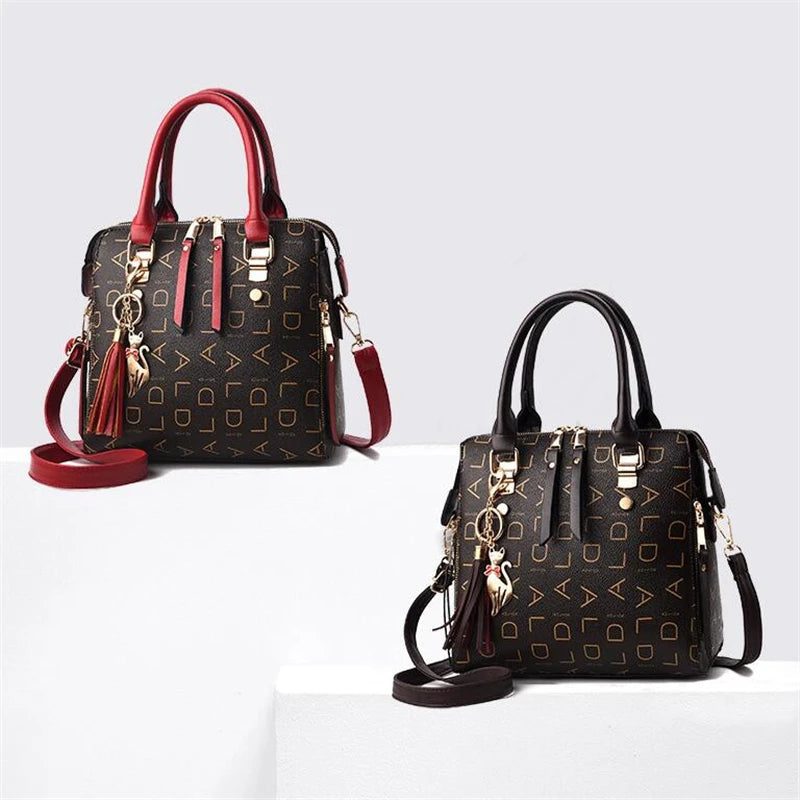 Elegant Tassel PU Leather Tote