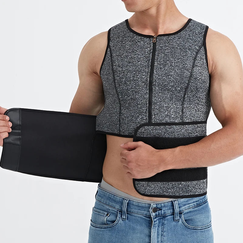 Men Body Shaper Waist Trainer Sauna Suit Sweat Vest Slimming Underwear Weight Loss Shirt Fat Burner Workout Tank Tops Shapewear