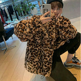 Women's Leopard Print Faux Fur Jacket