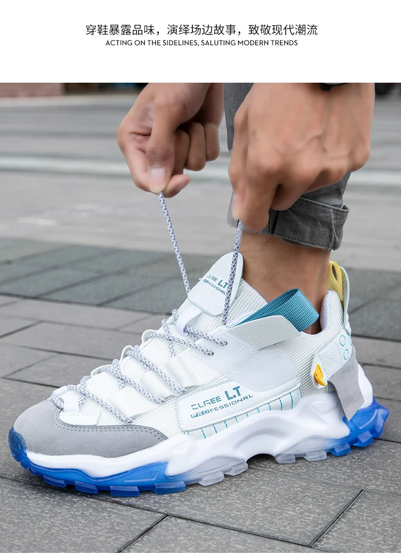 Men's Breathable Mesh Lace-Up Sneakers