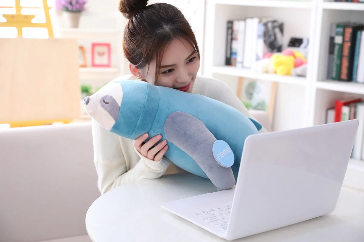 65-100cm Super Soft Stuffed Sloth Toy Plush Cute Sloths Soft Toy Animals Plushie Doll Pillow Birthday Gift
