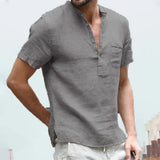 Men's Cotton Linen Short Sleeve T-Shirt