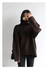 Women's Relaxed Mock Neck Knit Sweater
