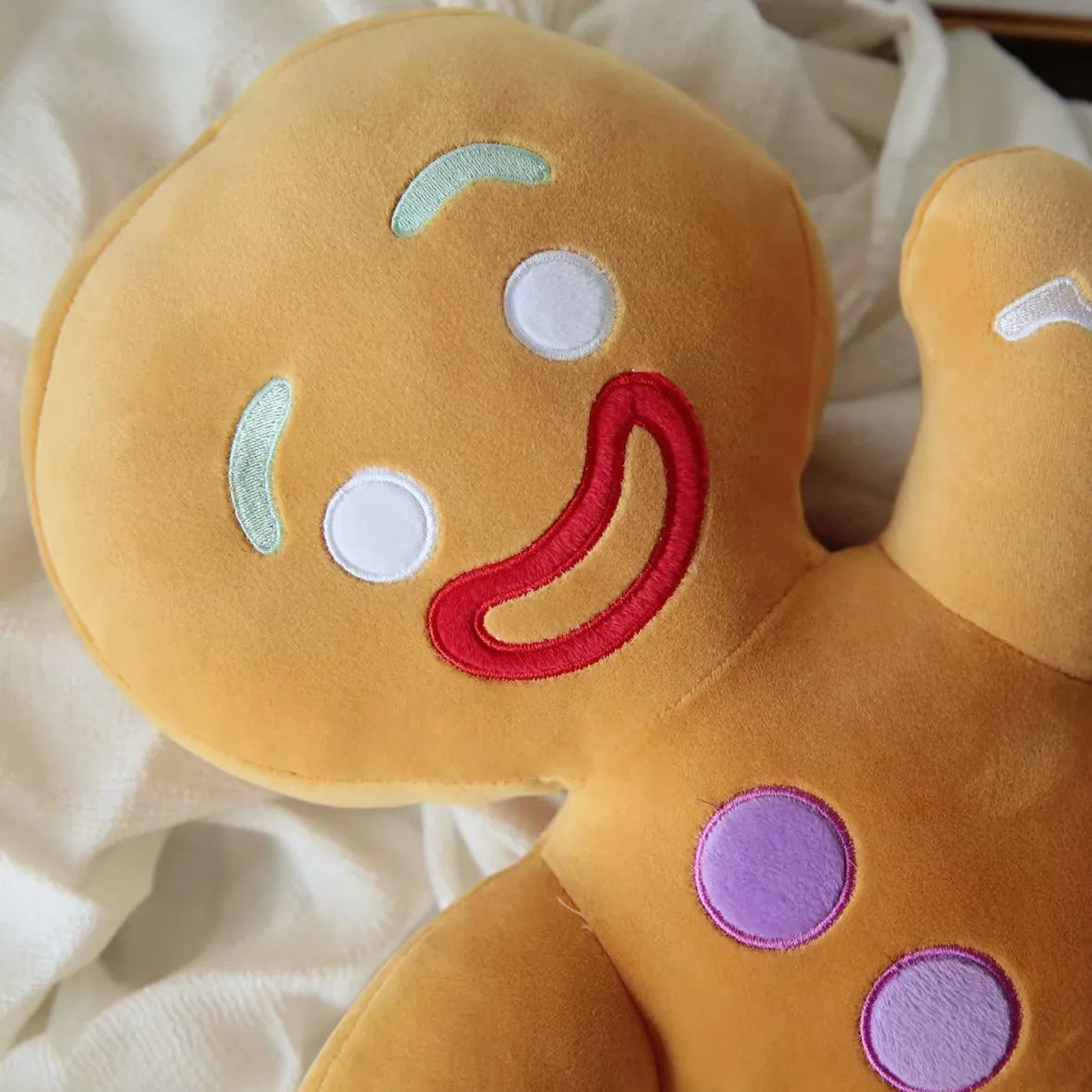 Gingerbread Man Plush Toy – Soft Stuffed Doll Gift