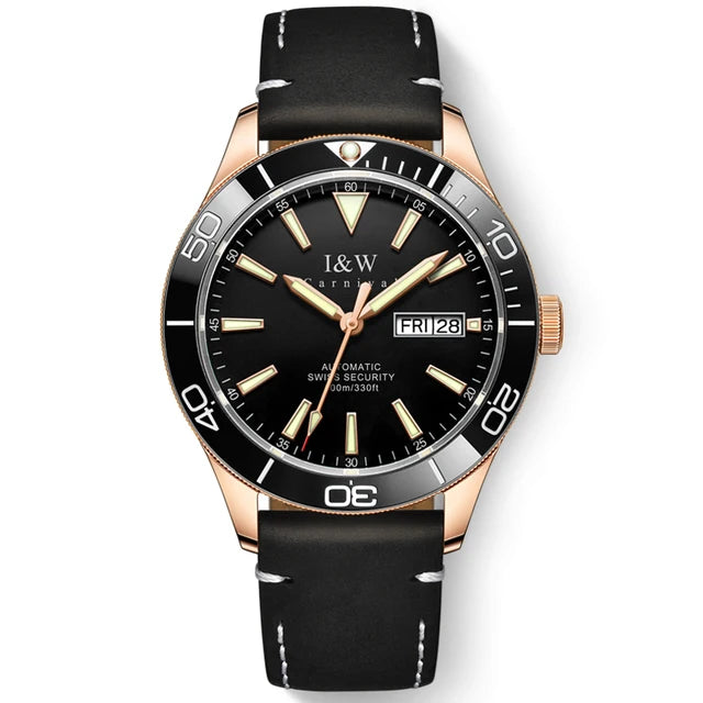 CARNIVAL Dive Watch Luxury Stainless Steel Sport Automatic Mechanical Wristwatch 100M Waterproof NH36 Clock for Men Reloj Hombre