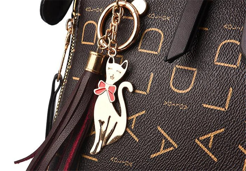 Elegant Tassel PU Leather Tote
