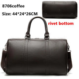 WESTAL Men's Travel Bags Hand Luggage Genuine Leather Duffle Bags Leather Luggage Travel Bag Suitcases Handbags big/Weekend Bag