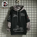 Men’s Retro Layered-Look Printed Hoodie