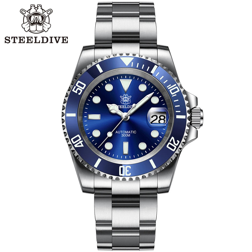SD1953 Hot Selling Ceramic Bezel 41mm Steeldive 30ATM Water Resistant NH35 Automatic Mens Dive Watch