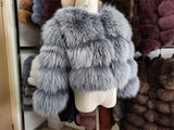 Luxury Women’s Real Raccoon & Fox Fur Jacket | Premium Winter Outerwear
