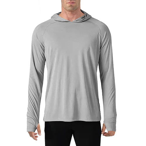 TACVASEN Men's Quick-Dry Long Sleeve Hooded T-Shirt