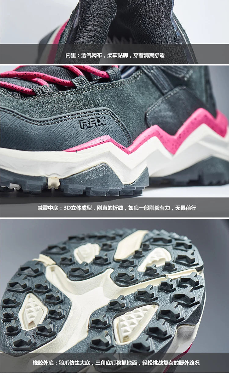 Rax Men Hiking Shoes Waterproof Outdoor Sports Sneakers for Men Trekking Shoes Lightweight Mountain Climbing Shoes Men Antislip