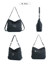 Zency Soft Cowhide Leather Winter Women's Shoulder Bag Casual Commuter High Capacity Female Crossbody Handbag Vintage Shopper