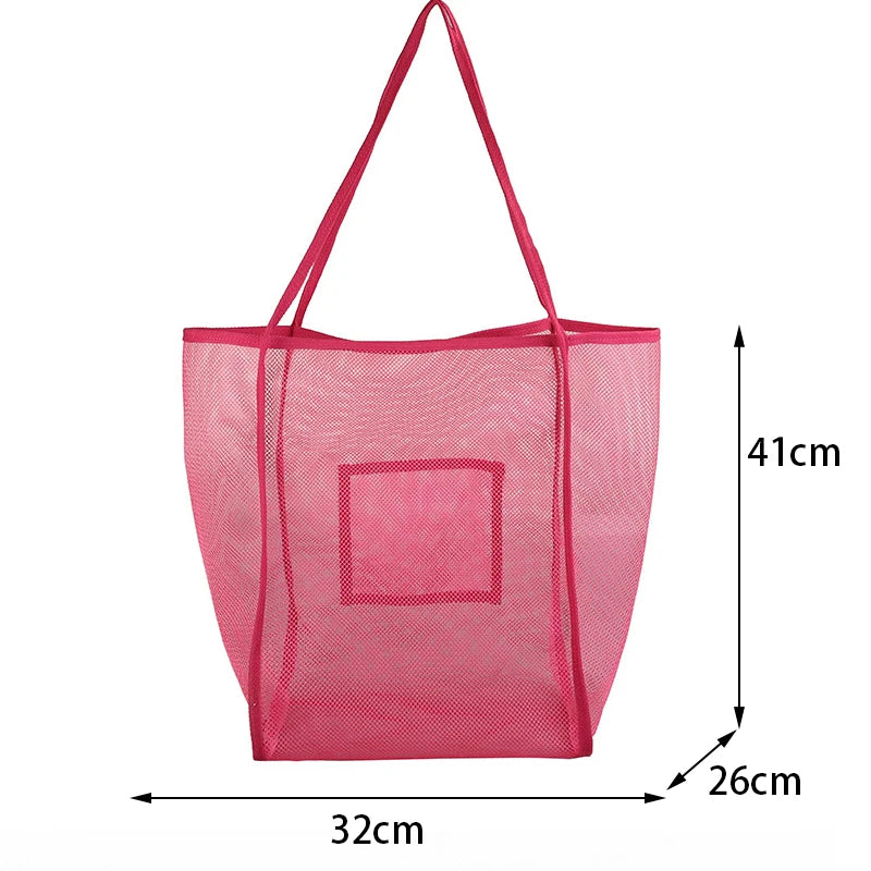 Women's Mesh Tote Bag for Beach & Shopping