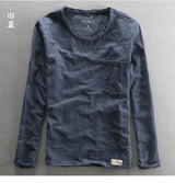 Men's Vintage Bamboo Cotton Long Sleeve Tee