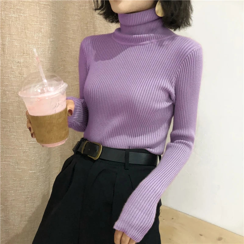Women’s Ribbed Turtleneck Sweater