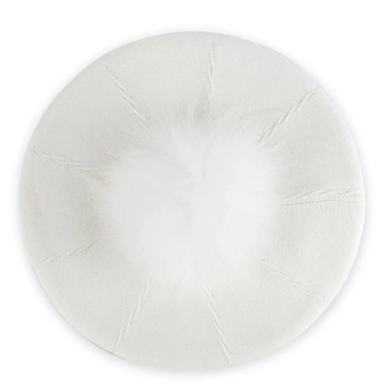Women's Knit Beret with Oversized Pom Pom | Geebro