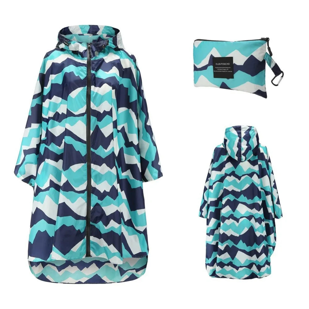 Women's Oversized Waterproof Rain Poncho – Windproof