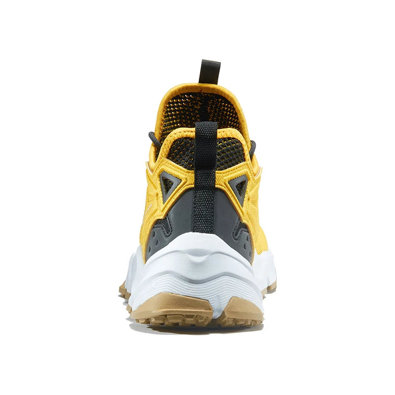 Yellow and black hiking shoe with 