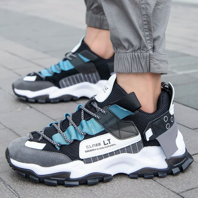 Men's Breathable Mesh Lace-Up Sneakers