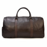 Natural Cowskin Travel Bags Waterproof Men's Leather Overnight Bag Handbag For Plane Luggage Men Male Weekend Bag Business 55cm