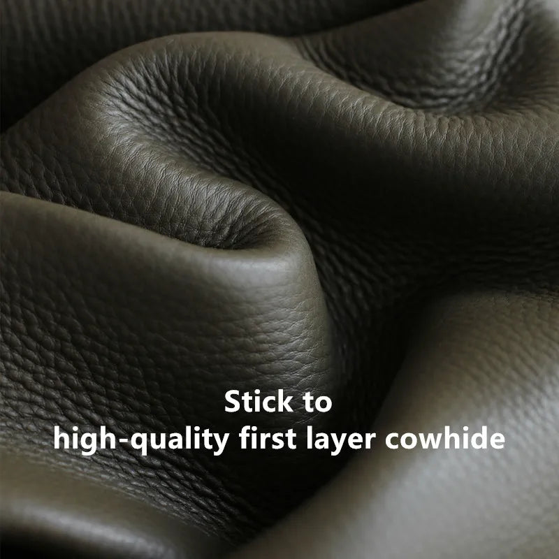 JAZZQ Reversible Genuine Leather Tote | First-Layer Cowhide
