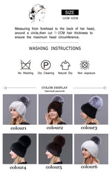 JERYAFUR Luxe Mink & Fox Fur Winter Hat for Women