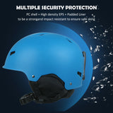Winter Snow Helmet with Detachable Earmuffs