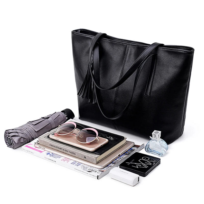 Women's Retro Tassel Tote Shoulder Bag