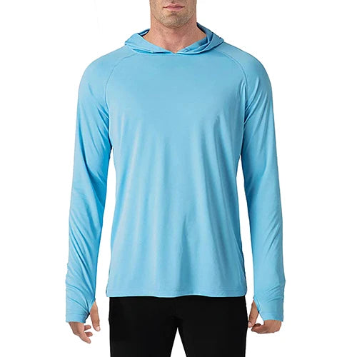 TACVASEN Men's Quick-Dry Long Sleeve Hooded T-Shirt