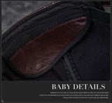 Men's Genuine Leather Baseball Cap | Eagle Print